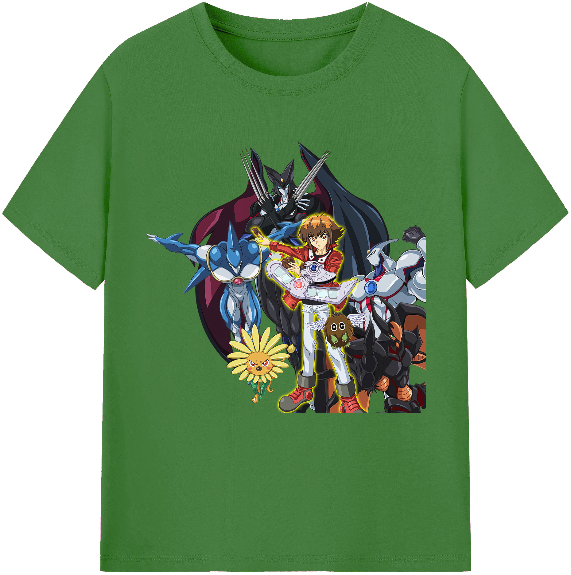 （画像用） 遊☆戯☆王 Yu-Gi-Oh! レディースカジュアルプリントTシャツ（綿100％）